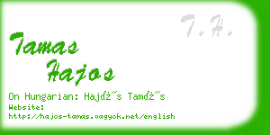 tamas hajos business card